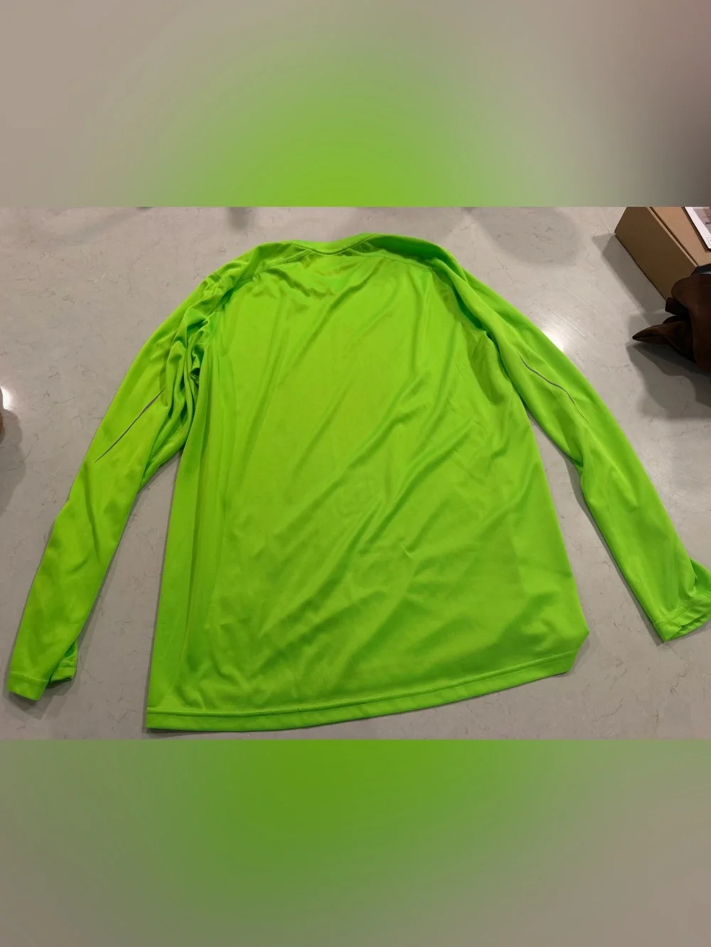 Adidas Climalite Neon Green Reflective Running Shirt Men’s L